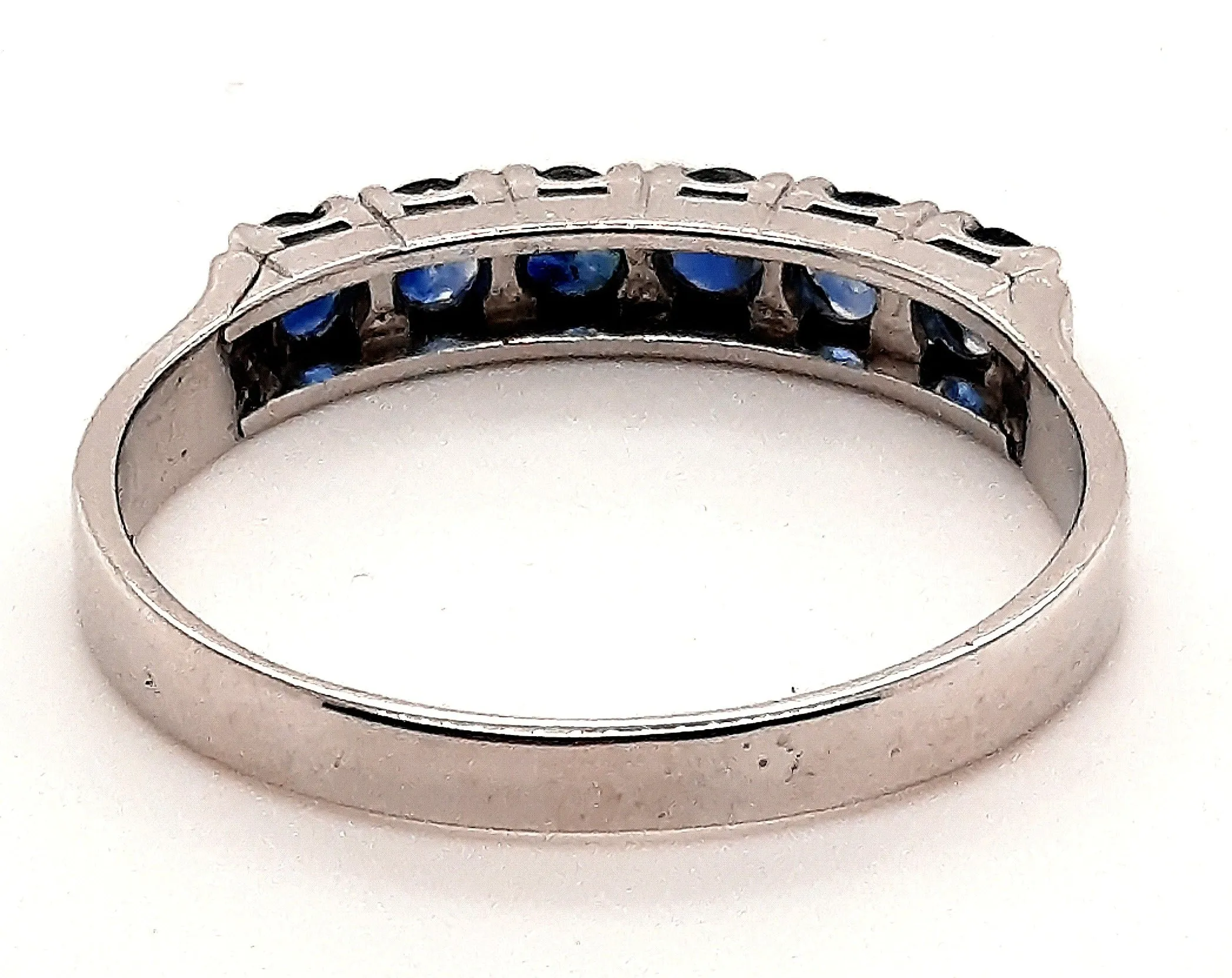 Sapphire White Gold Handmade Ring
