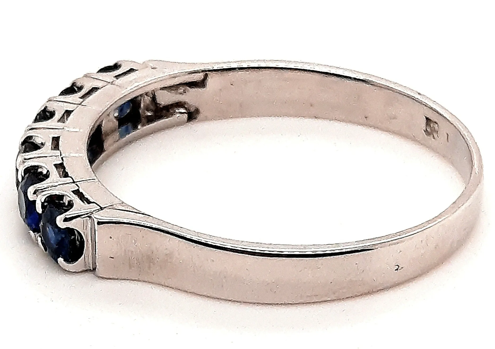 Sapphire White Gold Handmade Ring