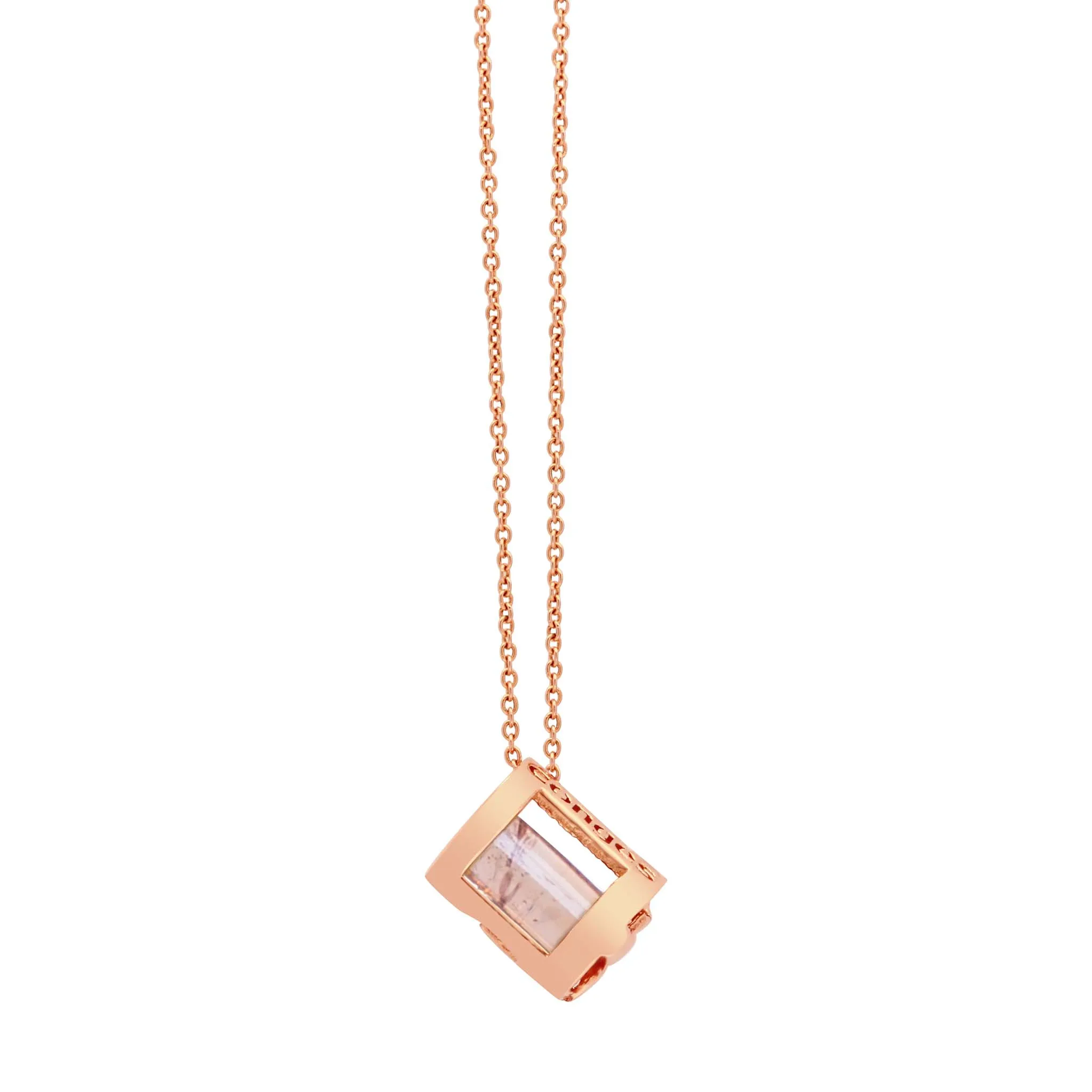 Signature Initials Necklace   Smoky Quartz