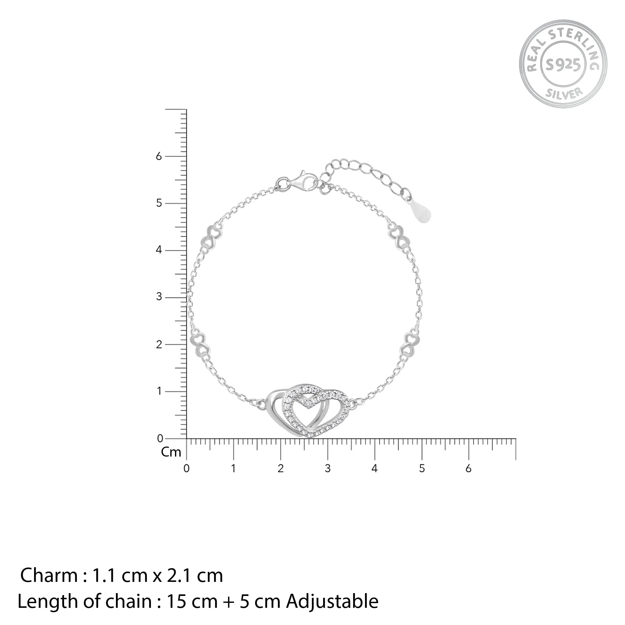 Silver Locked in Love Infinity Bracelet