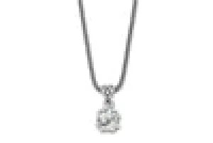 SS 7MM ROUND WHITE TOPAZ PENDA