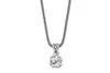 SS 7MM ROUND WHITE TOPAZ PENDA