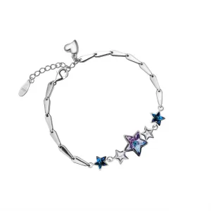 Star Bracelet with Blue Stones