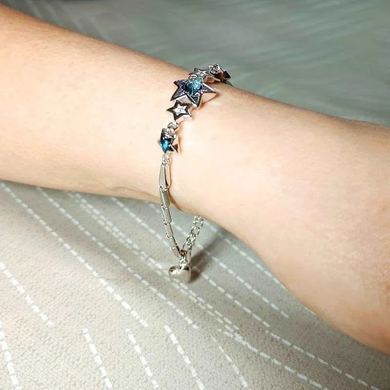 Star Bracelet with Blue Stones