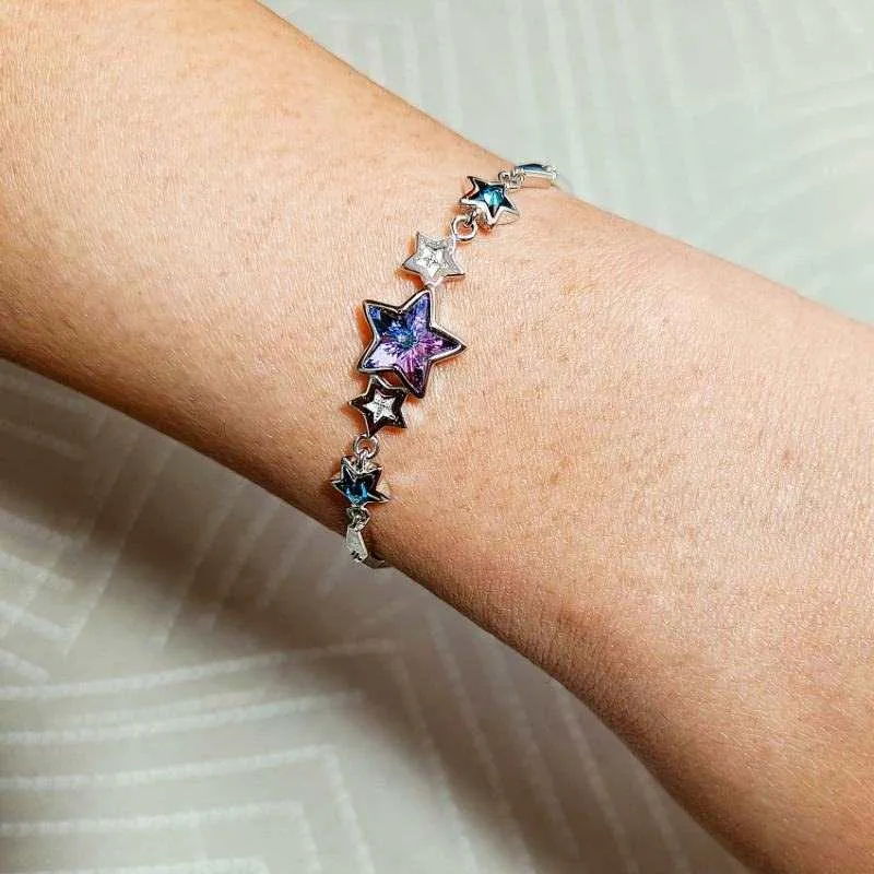 Star Bracelet with Blue Stones