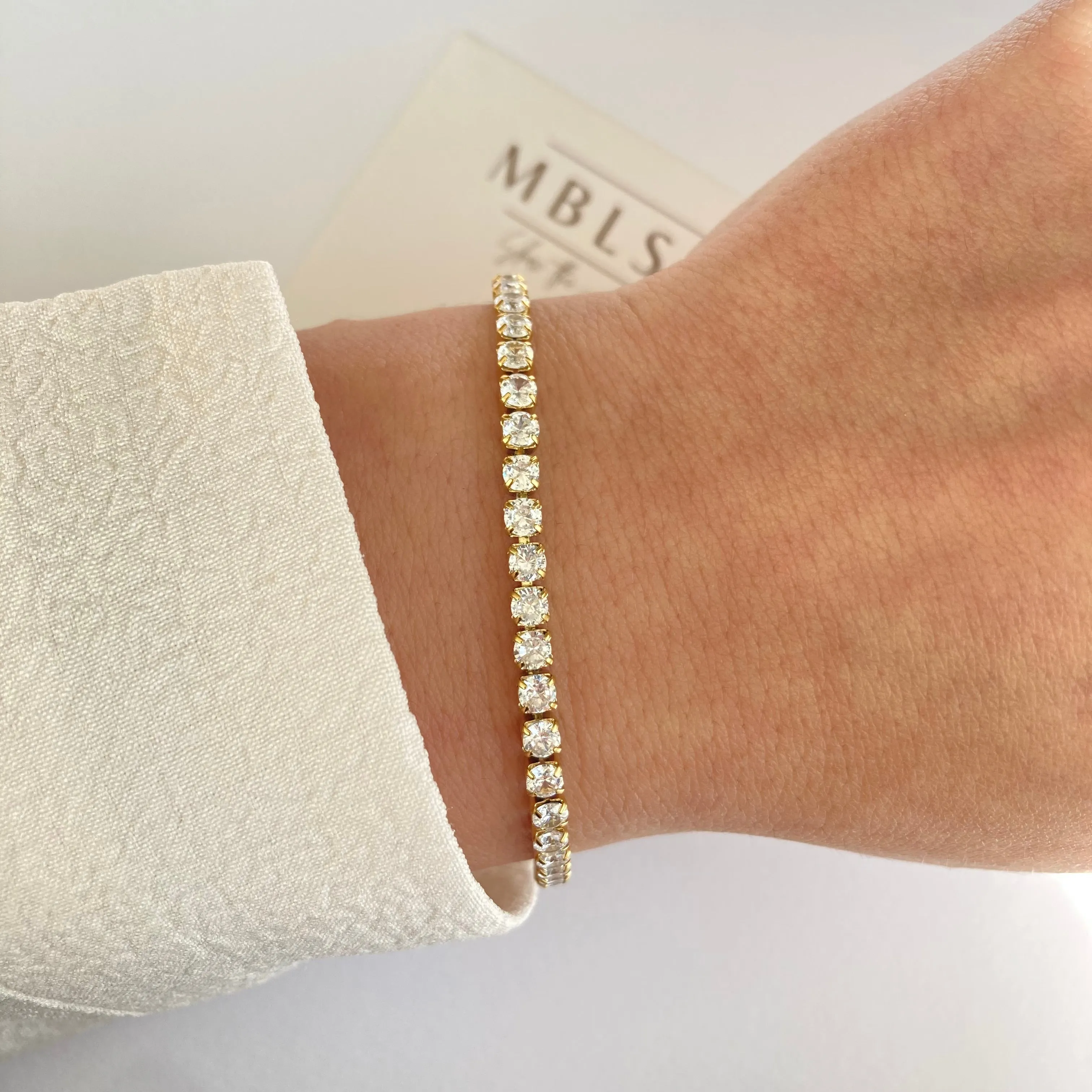 White Tennis Bracelet