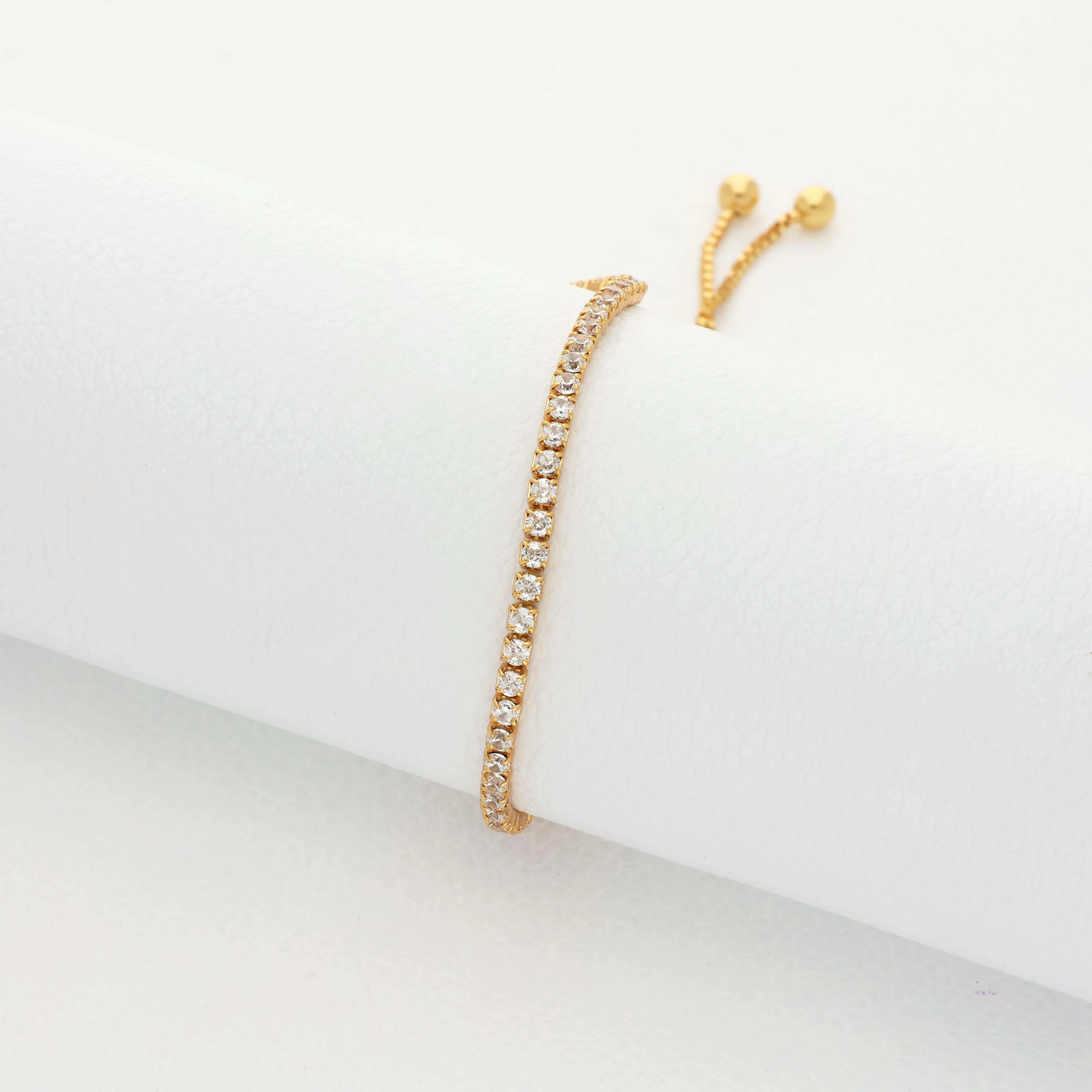 Winsome Gold Polish Silver Tennis Bracelet