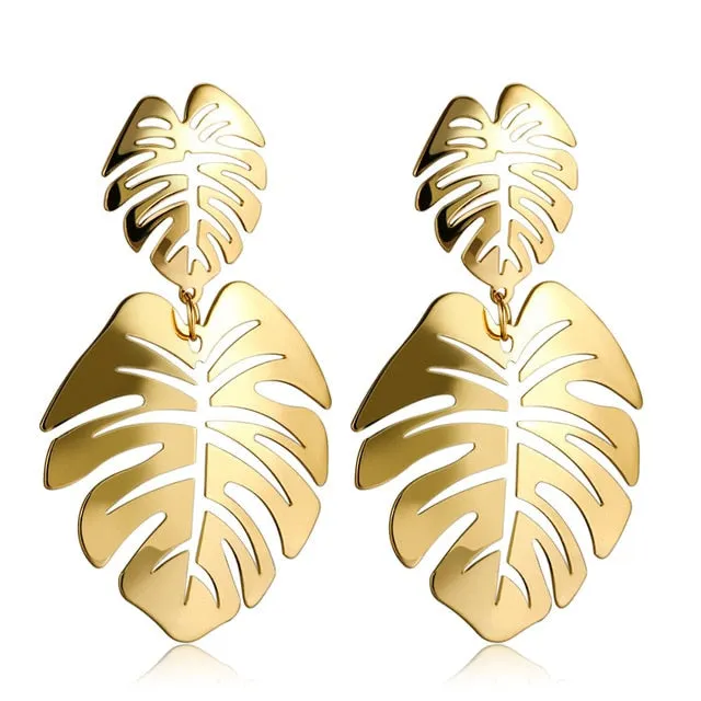 X&P New Korean Heart Statement Drop Earrings 2019 for Women Fashion Vintage Geometric Acrylic Dangle Hanging Earring Jewelry