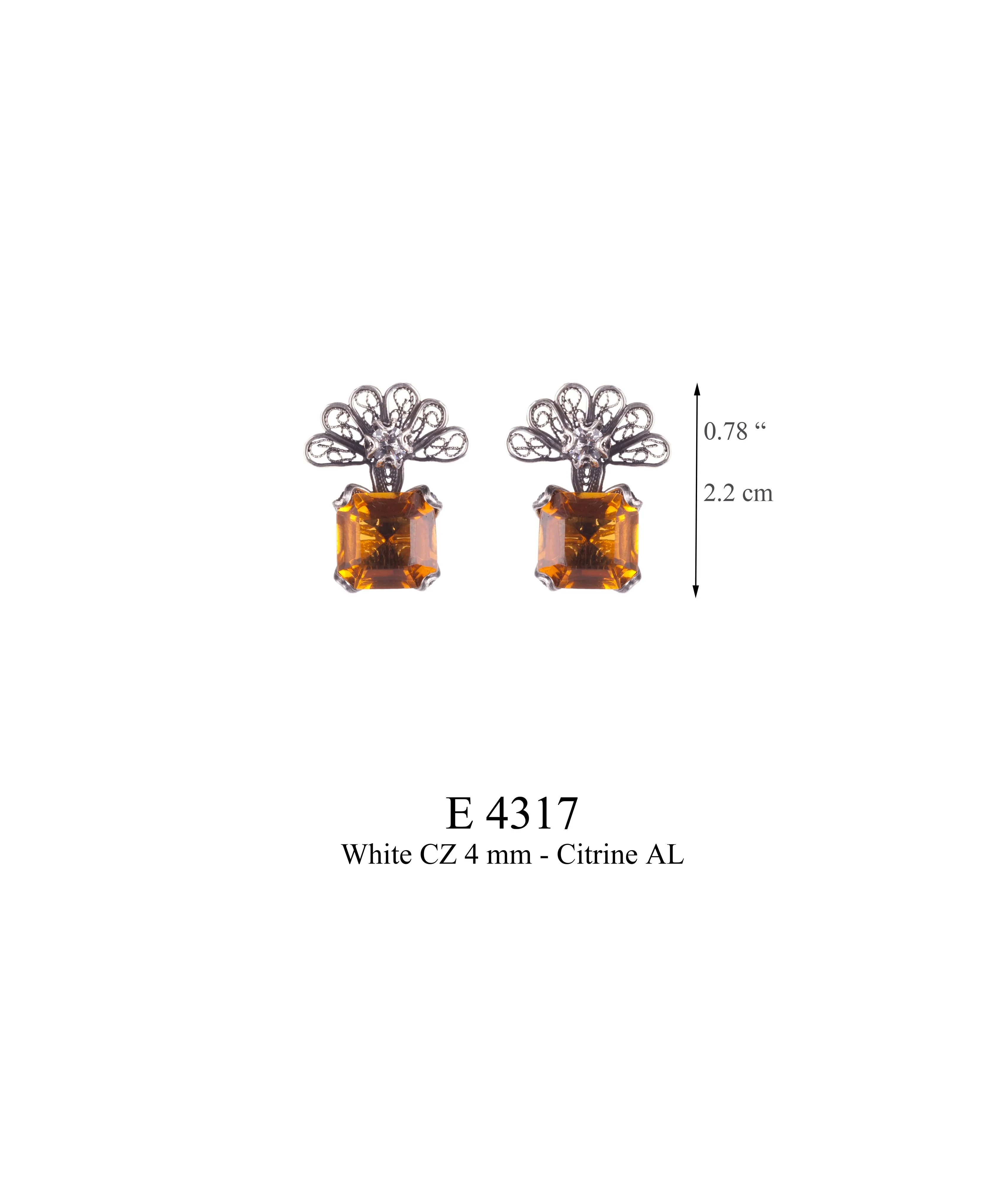 Zinnia flower earrings - amber yellow